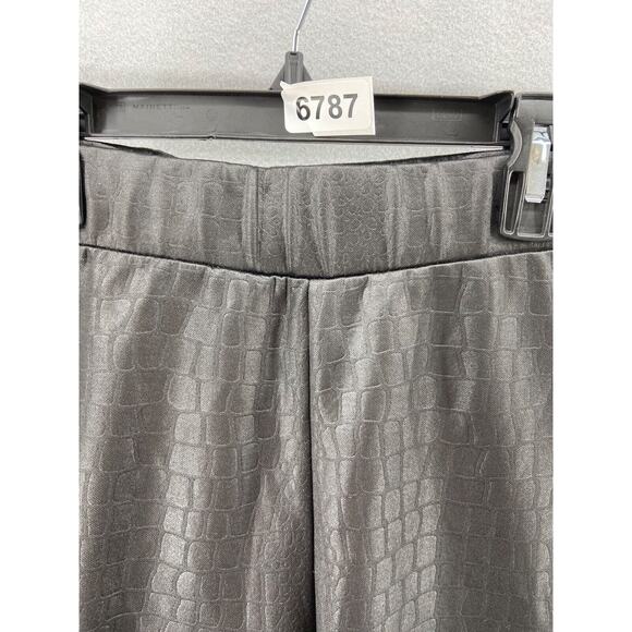 TOPSHOP Leggings Womens Sz 2 Black Faux Snake Stretch High Rise Comfort - Picture 11 of 11